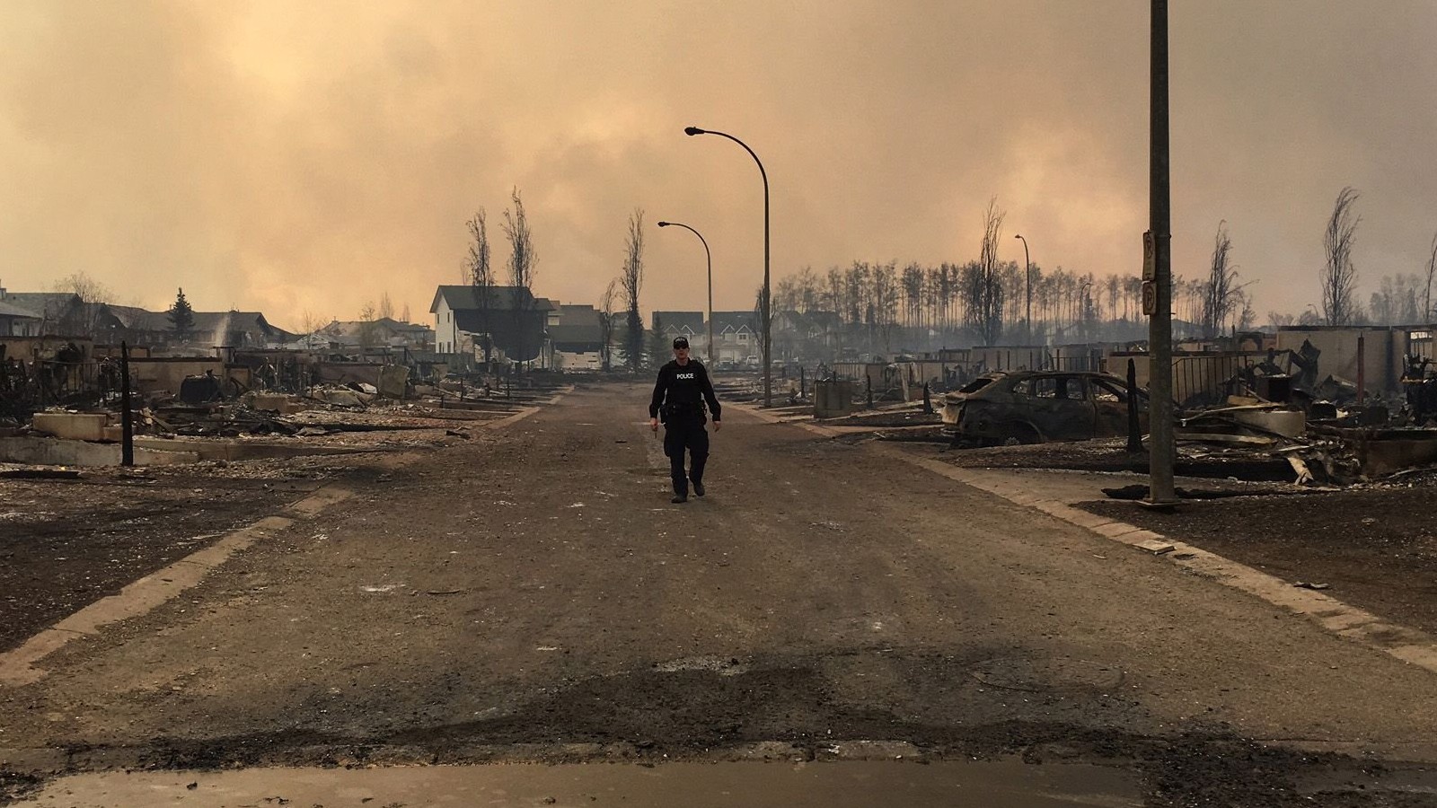Damage to Fort McMurray, Alberta after the 2016 wildfire