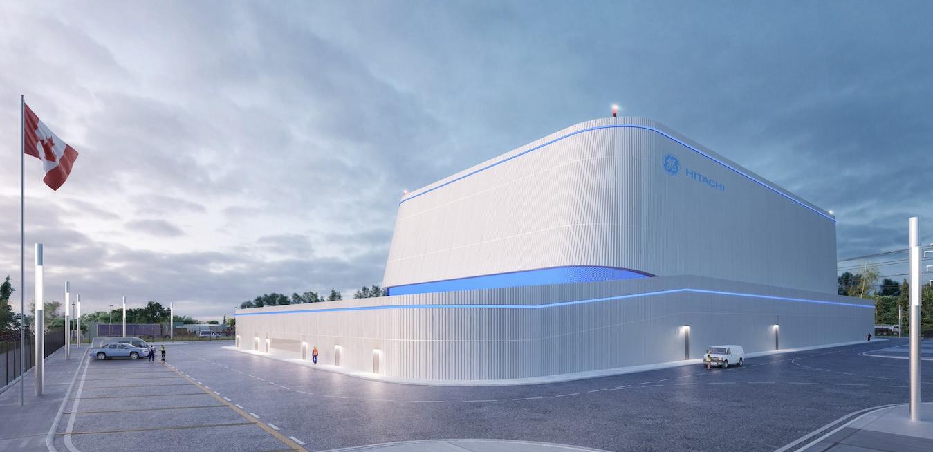 Artist's rendition of GE Vernova Hitachi's 300 MW small modular reactor facility