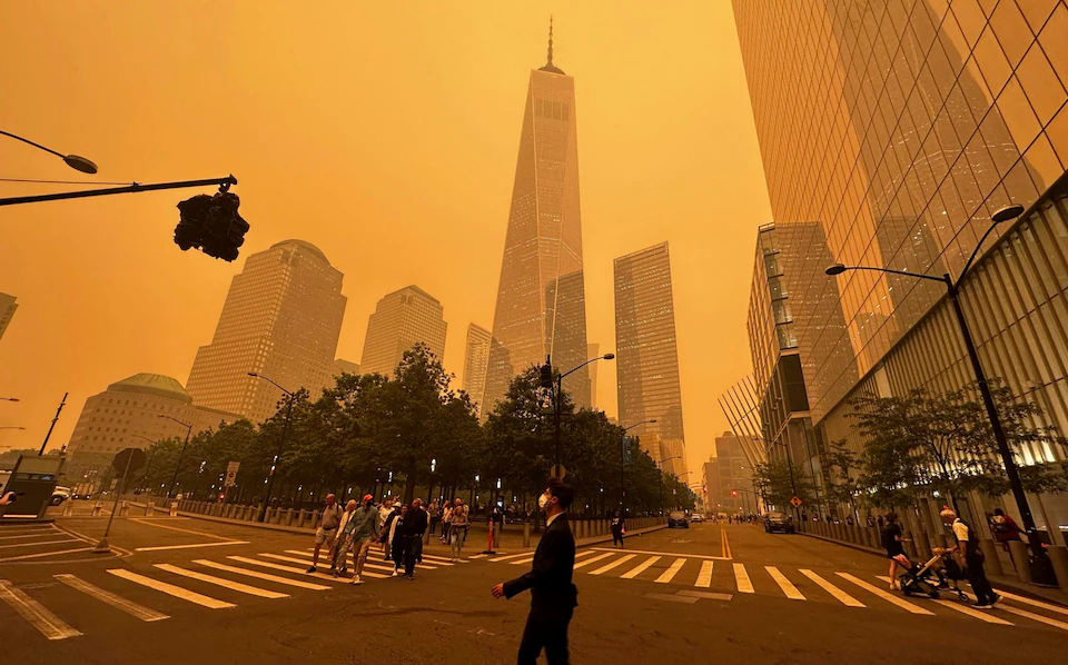 New York haze from 2023 Canada wildfires